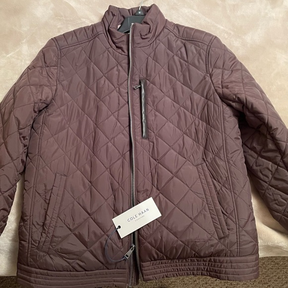 Cole Haan Men’s Diamond Quilt Signature Puffer Jacket with Sherpa Lining NWT - Picture 11 of 11